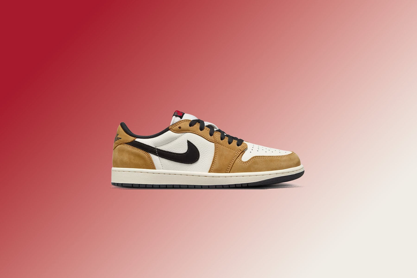 Air Jordan 1 Low OG 'Rookie of The Year' - Sail/ Black/ Golden Harvest/Gym Red