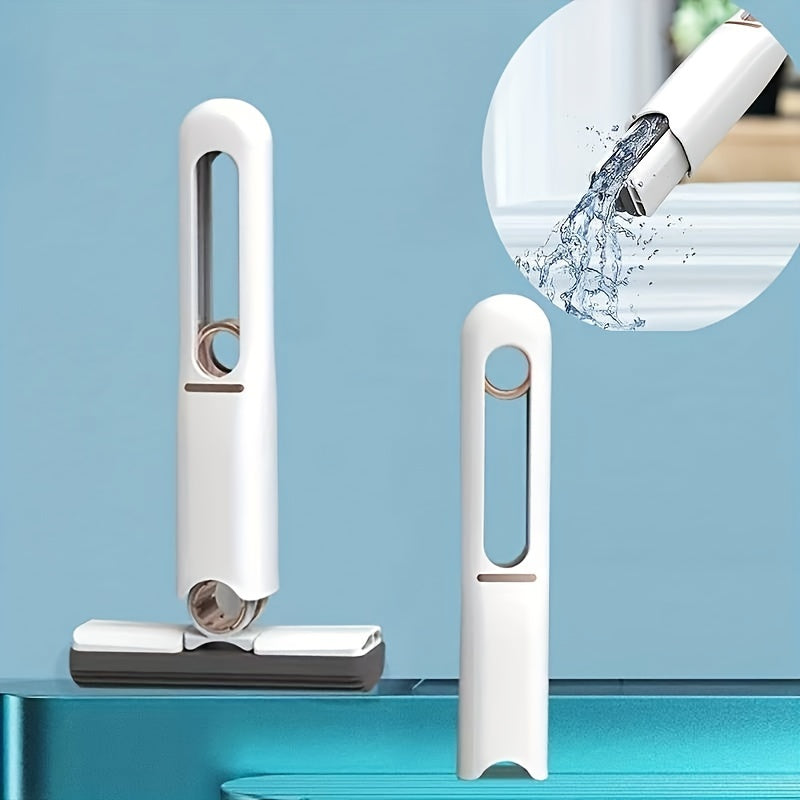 Portable Mini Mop – Self-Squeeze Hand-Free Cleaning Mop for Bathroom, Kitchen, Glass & Car