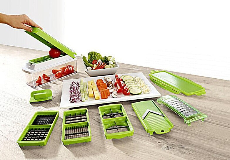 12-in-1 Vegetable Chopper & Slicer – Multifunction Food Dicer for Onion, Garlic, Veggies & Meal Prep