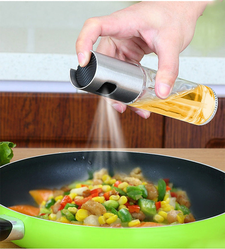 BBQ Oil Sprayer Bottle – Glass Oil & Vinegar Pump Spray for Air Fryer, Cooking & Grilling (100ml)