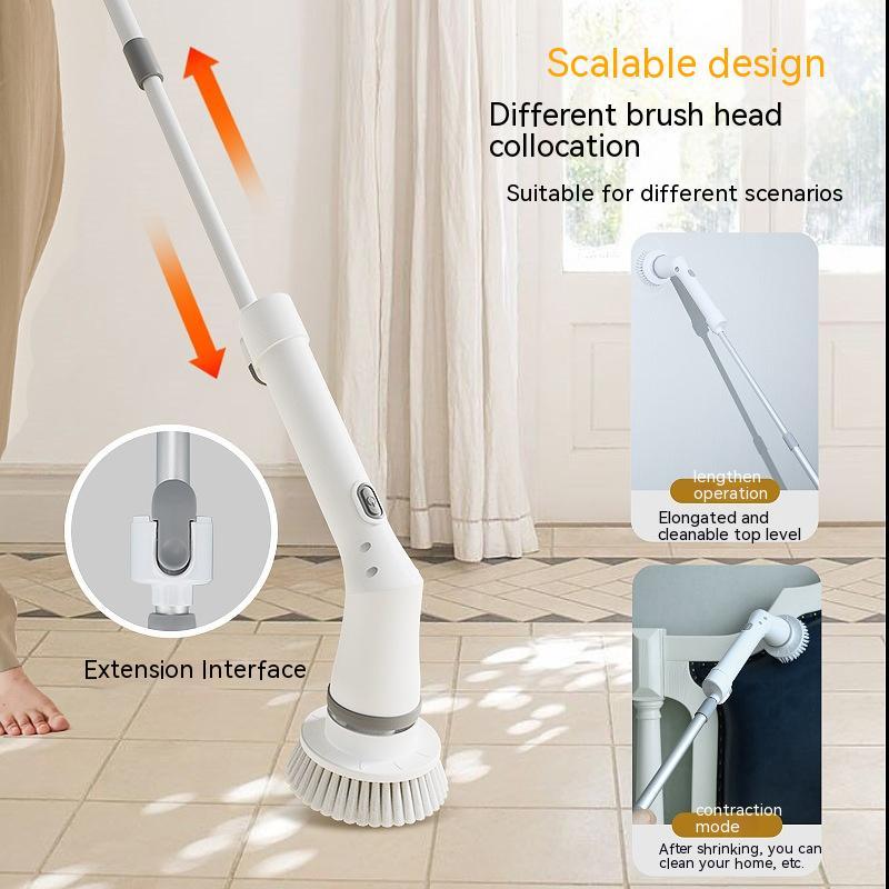 Homarae Electric Scrubber Brush – Long Handle Telescopic Cleaning Brush for Walls, Bathroom & Floor