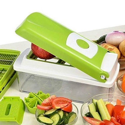 Homarae 12-in-1 Vegetable Chopper Slicer & Dicer – Multi-Blade Kitchen Tool for Easy Meal Prep