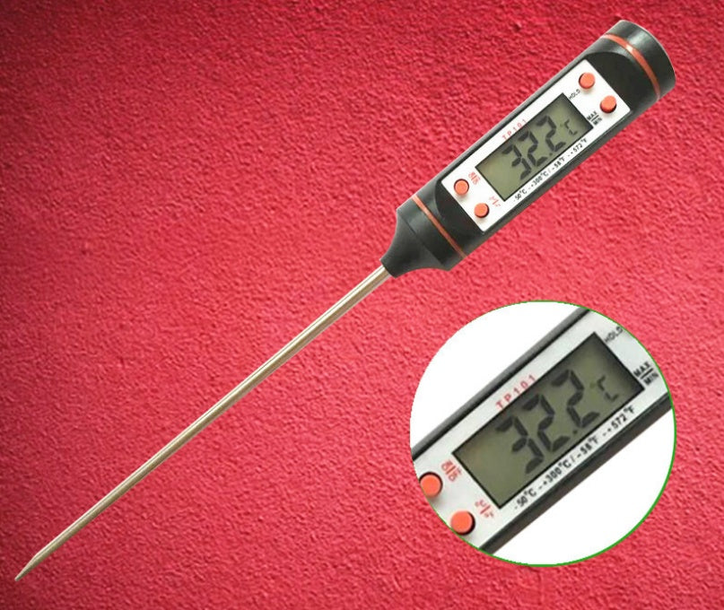 Homarae Digital Meat Thermometer – Instant Read Food Thermometer for BBQ, Cooking & Baking