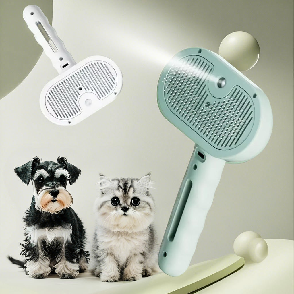 Pet Spray Grooming Comb – Hair Removal & Dematting Brush with Water Mist for Dogs & Cats