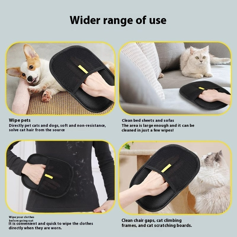 Pet Hair Remover Gloves – Deshedding Grooming Mitt for Dogs & Cats | Gentle Hair Removal & Massage Brush