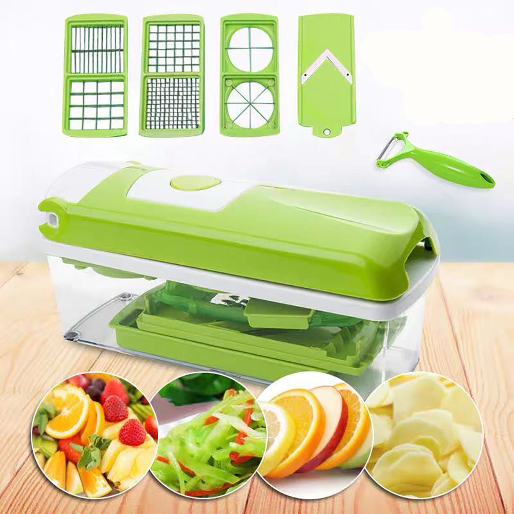 12-in-1 Vegetable Chopper & Slicer – Multifunction Food Dicer for Onion, Garlic, Veggies & Meal Prep
