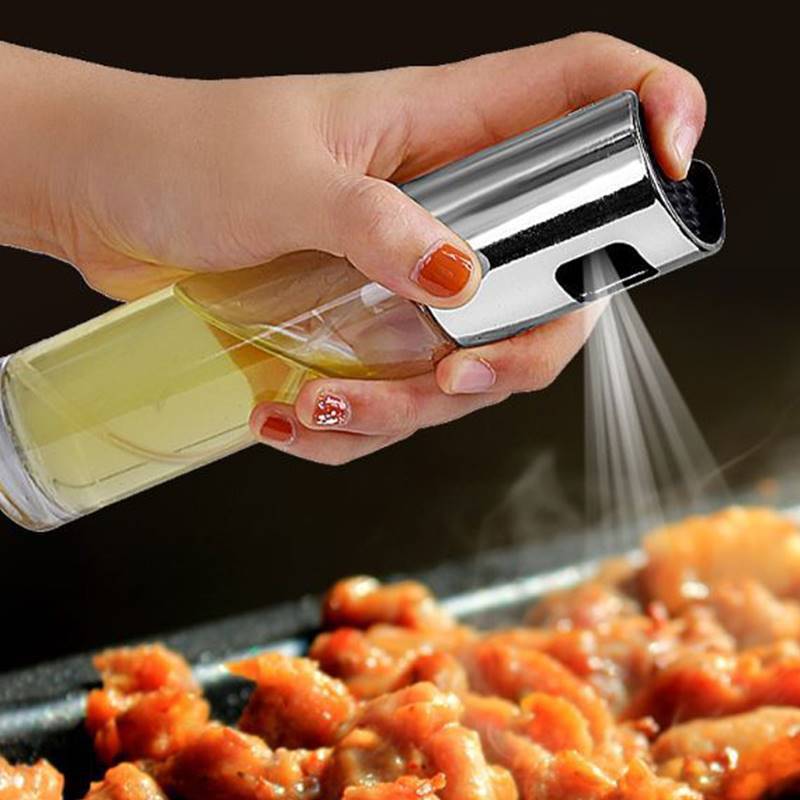 BBQ Oil Sprayer Bottle – Glass Oil & Vinegar Pump Spray for Air Fryer, Cooking & Grilling (100ml)