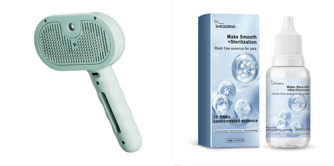 Pet Spray Grooming Comb – Hair Removal & Dematting Brush with Water Mist for Dogs & Cats