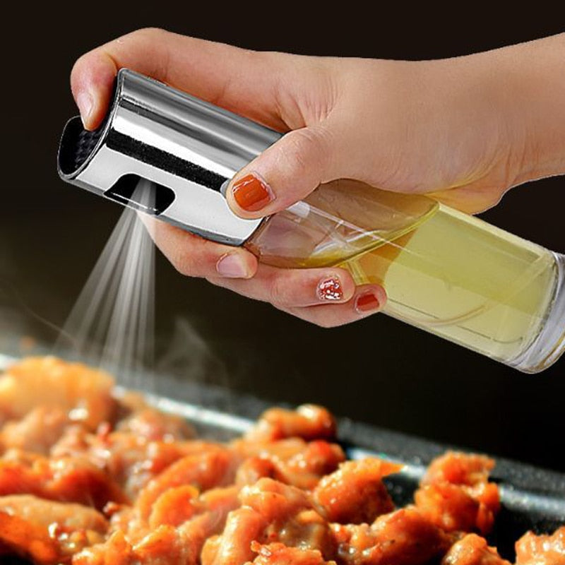 BBQ Oil Sprayer Bottle – Glass Oil & Vinegar Pump Spray for Air Fryer, Cooking & Grilling (100ml)
