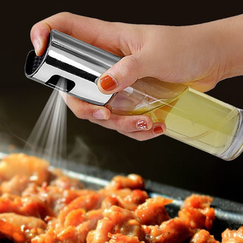 BBQ Oil Sprayer Bottle – Glass Oil & Vinegar Pump Spray for Air Fryer, Cooking & Grilling (100ml)