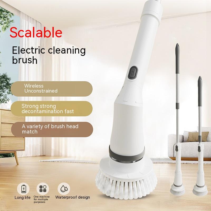 Homarae Electric Scrubber Brush – Long Handle Telescopic Cleaning Brush for Walls, Bathroom & Floor