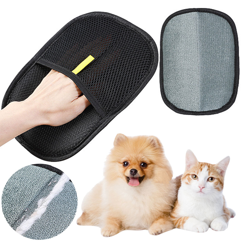 Pet Hair Remover Gloves – Deshedding Grooming Mitt for Dogs & Cats | Gentle Hair Removal & Massage Brush