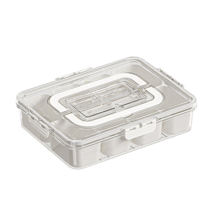 Homarae 8-Compartment Snack Tray with Lid – Divided Food Storage Container & Fridge Organizer