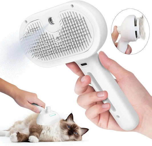 Homarae Pet Spray Grooming Comb – Dematting Brush with Water Mist Sprayer for Dogs & Cats