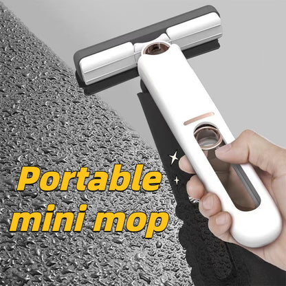 Homarae Portable Mini Mop – Self-Squeeze Hands-Free Cleaning Mop for Bathroom, Kitchen, Glass & Car