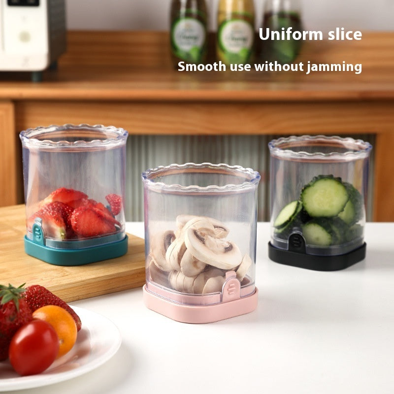 Fruit Slicer Cup – Stainless Steel Strawberry, Banana, Kiwi & Egg Cutter Kitchen Tool