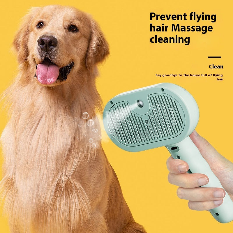 Pet Spray Grooming Comb – Hair Removal & Dematting Brush with Water Mist for Dogs & Cats