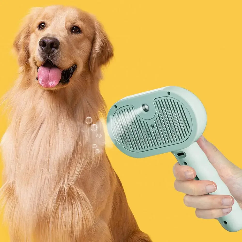Pet Spray Grooming Comb – Hair Removal & Dematting Brush with Water Mist for Dogs & Cats