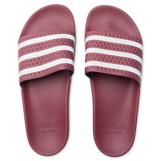 Adilette Slides - Quiet Crimson