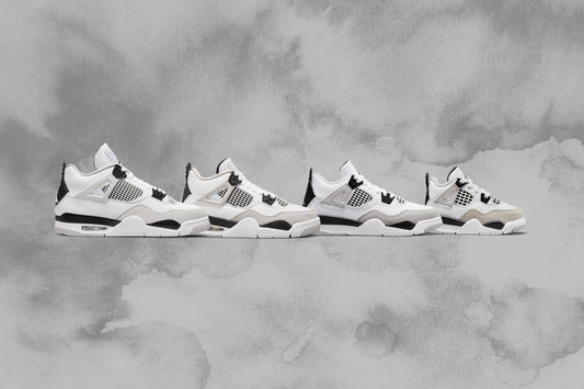 Air Jordan 4 Retro (GS) - White/Black/Neutral Grey