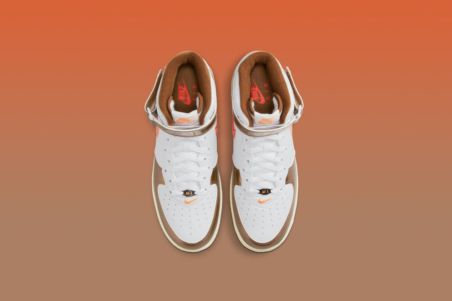 Air Force 1 Mid QS "Ale Brown" - White/Total Orange/Ale Brown