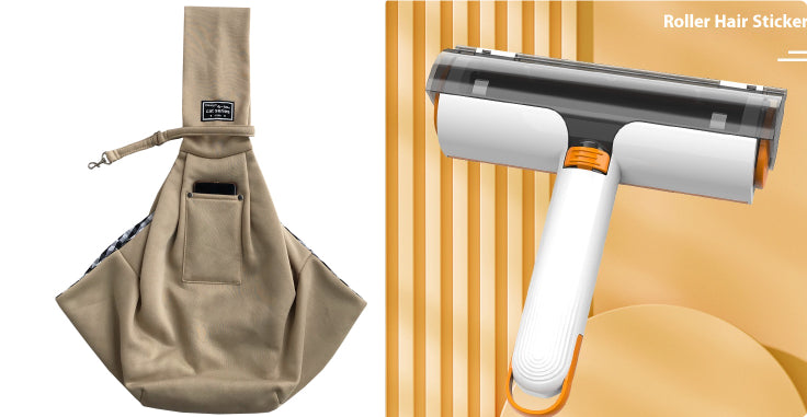 Pet Hair Remover Roller - Reusable Lint Brush for Clothes, Furniture, Couch & Car (2-in-1 Portable Cleaner)