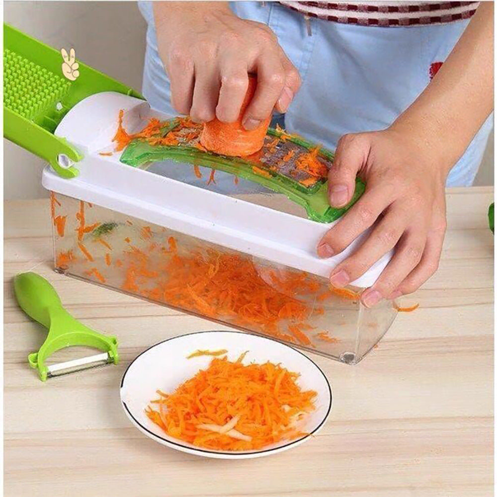 12-in-1 Vegetable Chopper & Slicer – Multifunction Food Dicer for Onion, Garlic, Veggies & Meal Prep