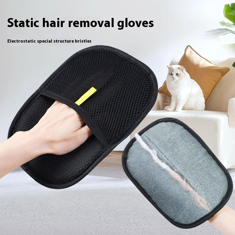 Pet Hair Remover Gloves – Deshedding Grooming Mitt for Dogs & Cats | Gentle Hair Removal & Massage Brush