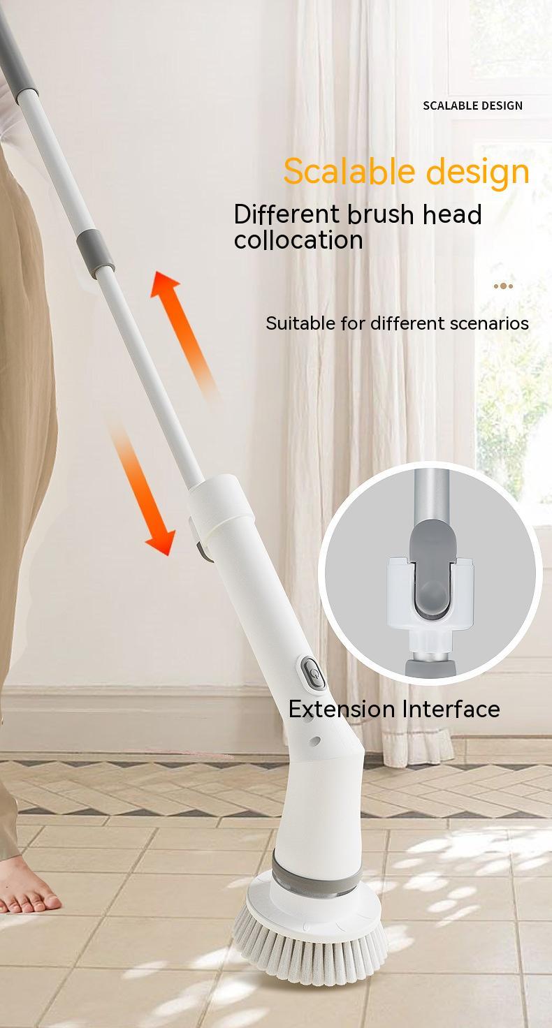 Homarae Electric Scrubber Brush – Long Handle Telescopic Cleaning Brush for Walls, Bathroom & Floor