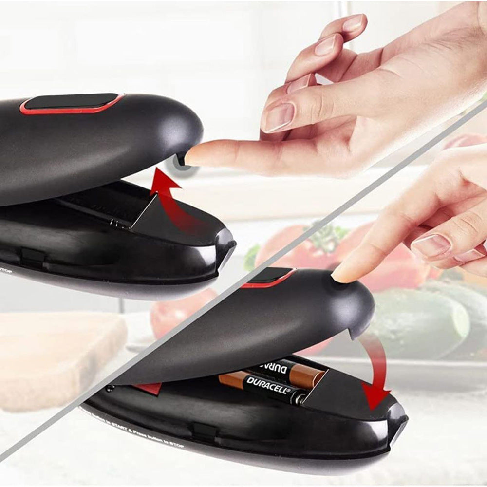 Electric Can Opener – One Touch Automatic Hands-Free Can & Jar Opener (Portable Kitchen Tool)
