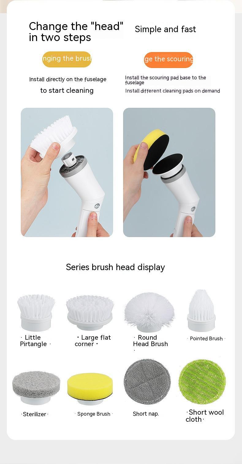 Homarae Electric Scrubber Brush – Long Handle Telescopic Cleaning Brush for Walls, Bathroom & Floor