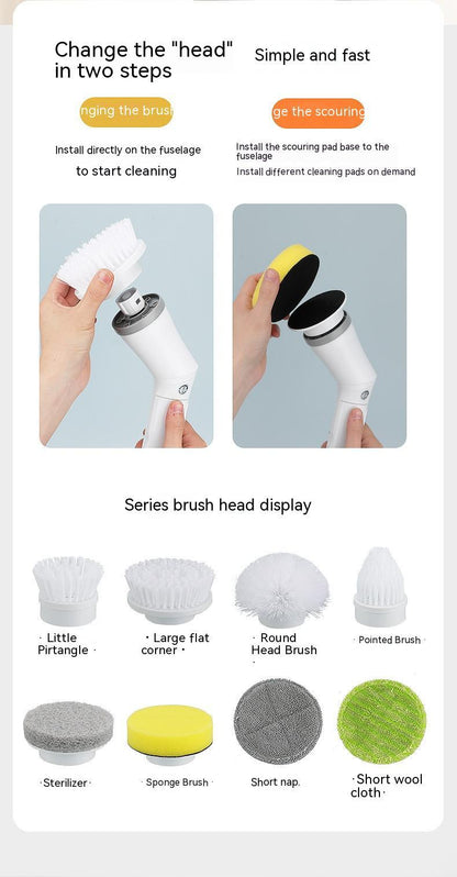 Homarae Electric Scrubber Brush – Long Handle Telescopic Cleaning Brush for Walls, Bathroom & Floor