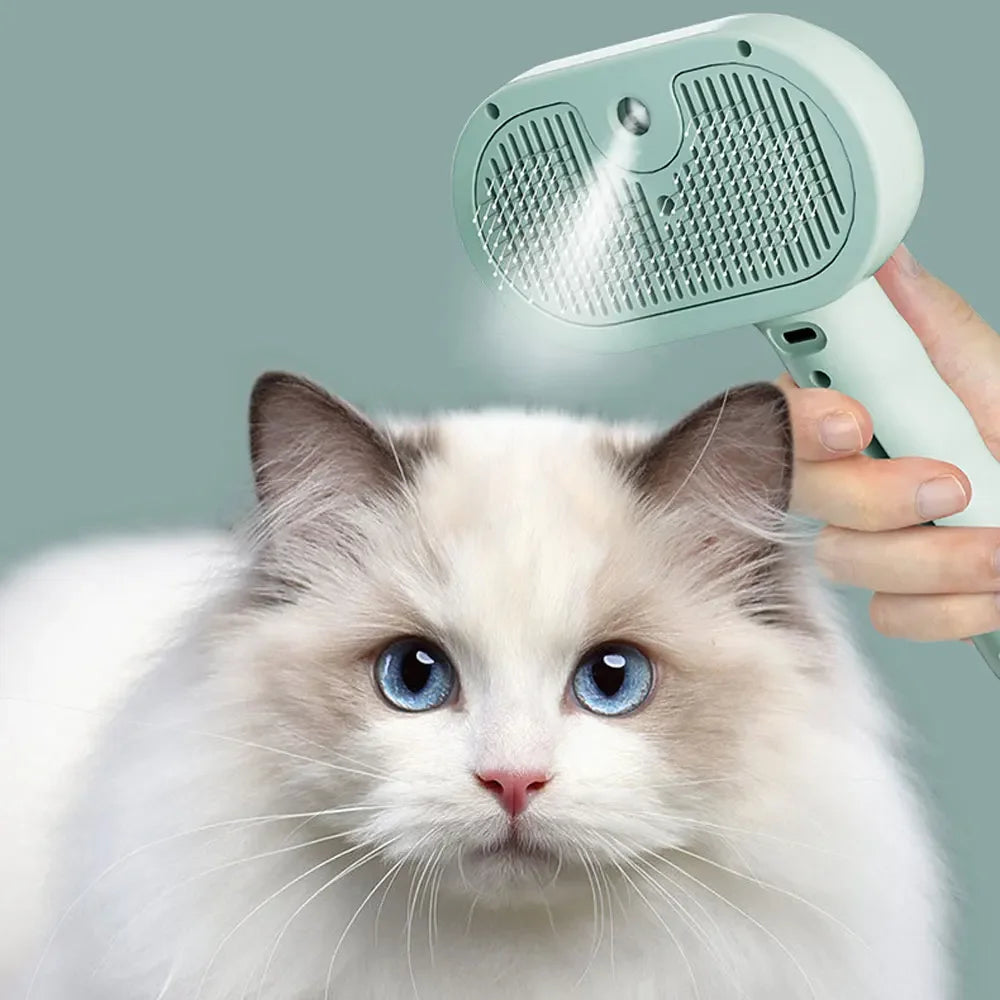 Pet Spray Grooming Comb – Hair Removal & Dematting Brush with Water Mist for Dogs & Cats